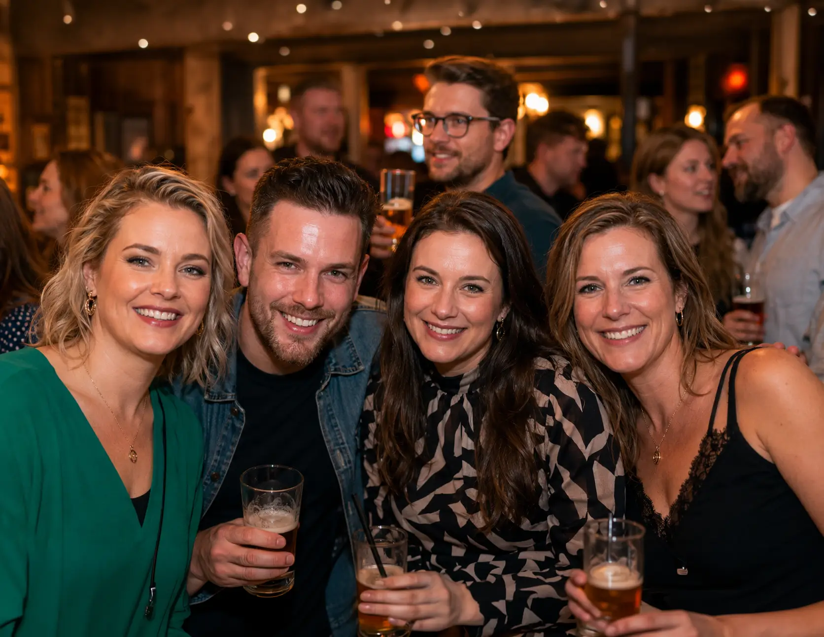 Collega's proosten met een biertje tijdens een bedrijfsborrel bij Café de Heeren in Purmerend