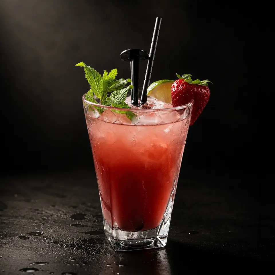 Strawberry Bitch cocktail bij Café de Heeren in Purmerend